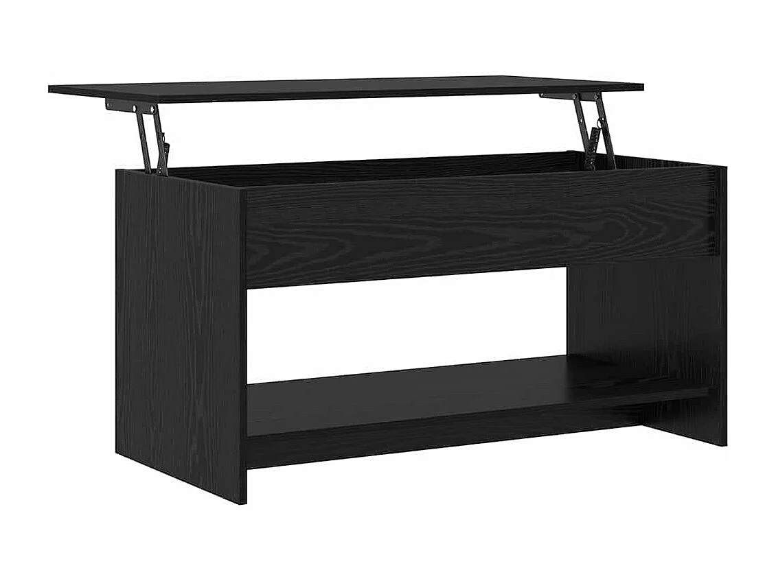 Salontafel | Bijzettafel Zwart Eiken 80x50.5x41.5cm Bewerkt hout SHL107