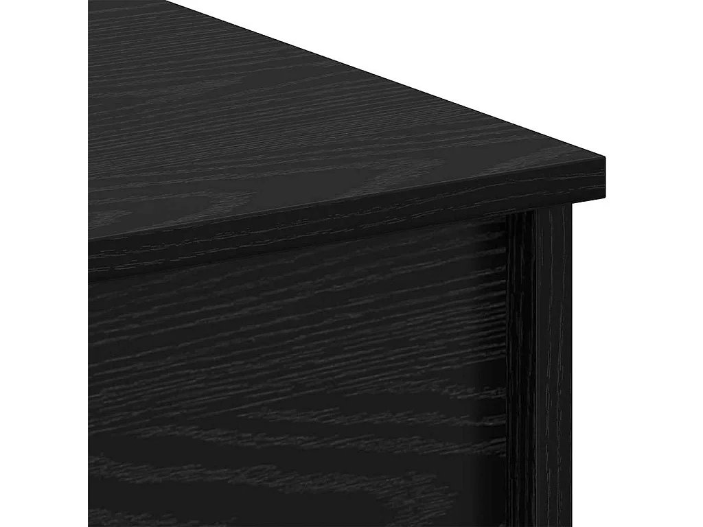 Salontafel | Bijzettafel Zwart Eiken 80x50.5x41.5cm Bewerkt hout SHL107