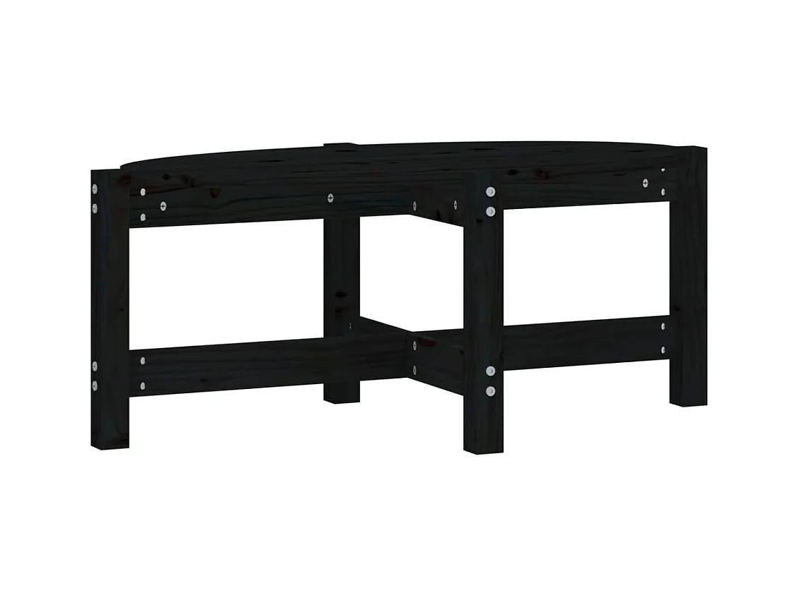 Table basse salon-Table d'appoint Noir 87x48x35 cm Bois massif de pin SHL15734