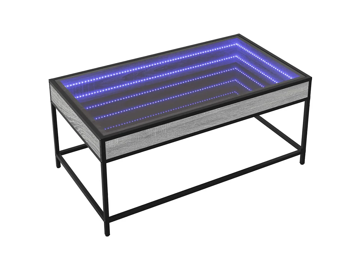 Mesa de centro-Mesa auxiliar madera de ingeniería roble ahumado 102x50x45 cm SHL3401