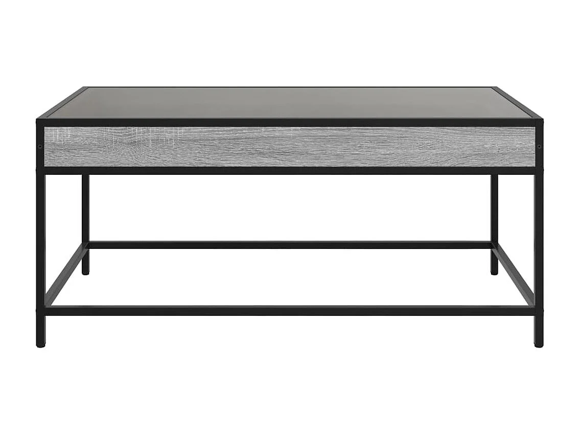 Couchtisch mit Infinity-LED | Beistelltische | Sofatisch Grau Sonoma 90x50x41 cm SHL49588