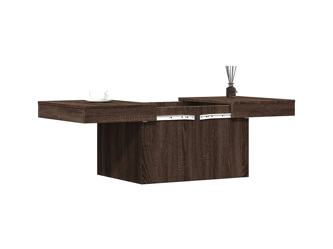 Mesa de centro-Mesa auxiliar de madera maciza gris 110x50x40 cm SHL4522