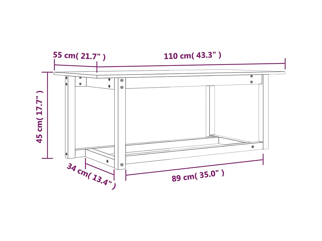 Mesa de centro | Mesa auxiliar madera de ingeniería blanco 100x100x31 cm SHL3067
