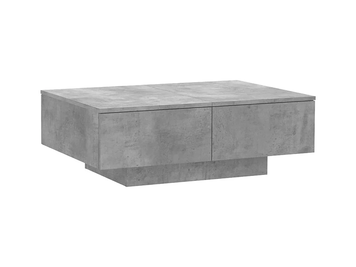 Table basse salon-Table d'appoint Gris béton 90x60x31 cm Aggloméré SHL81489
