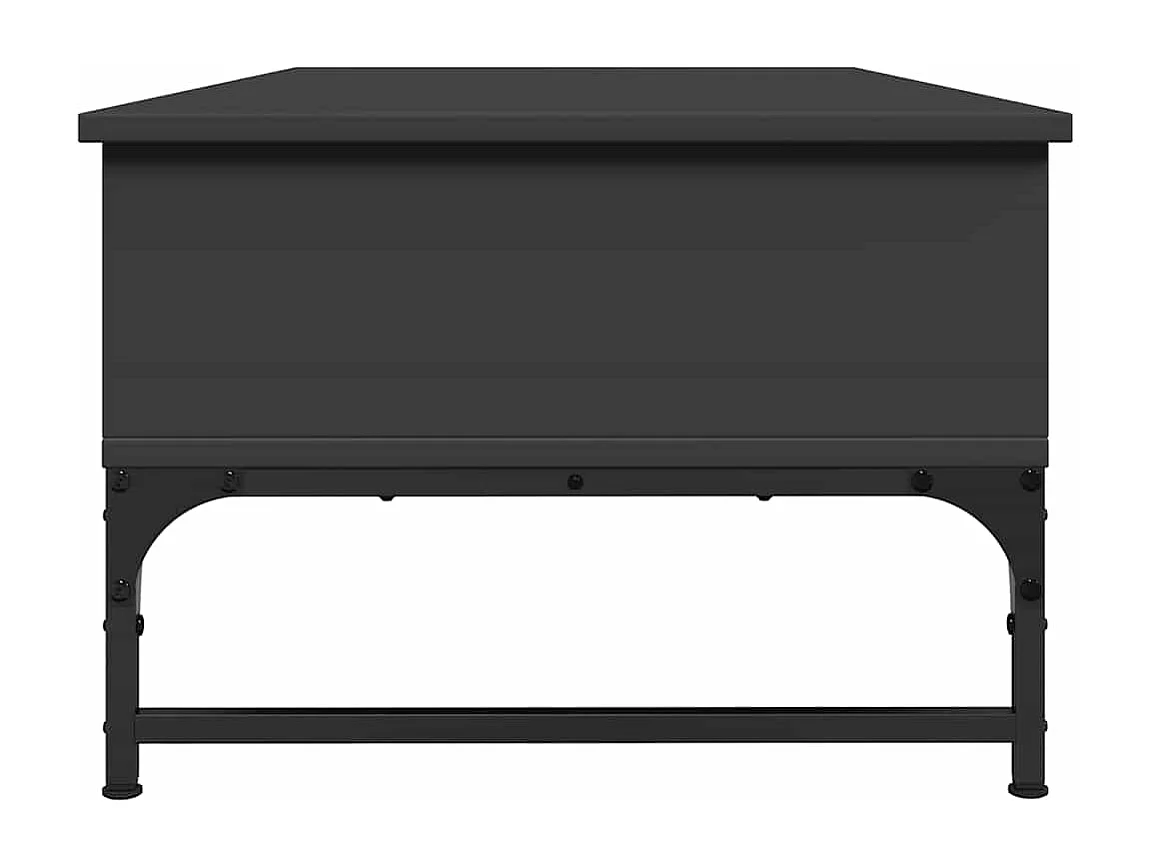 Table basse salon-Table d'appoint noir 100x50x35 cm bois d'ingénierie et métal SHL44135