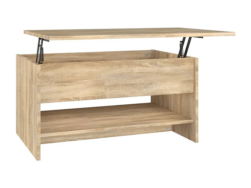 Mesa de centro | Mesa auxiliar de madera maciza de pino blanco 100x50x35 cm SHL2355