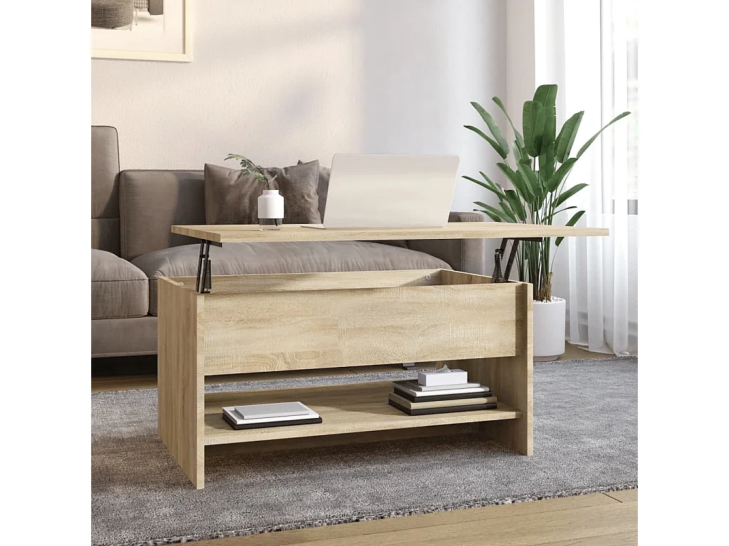 Table basse salon-Table d'appoint Chêne sonoma 80x50x40 cm Bois d'ingénierie SHL10271
