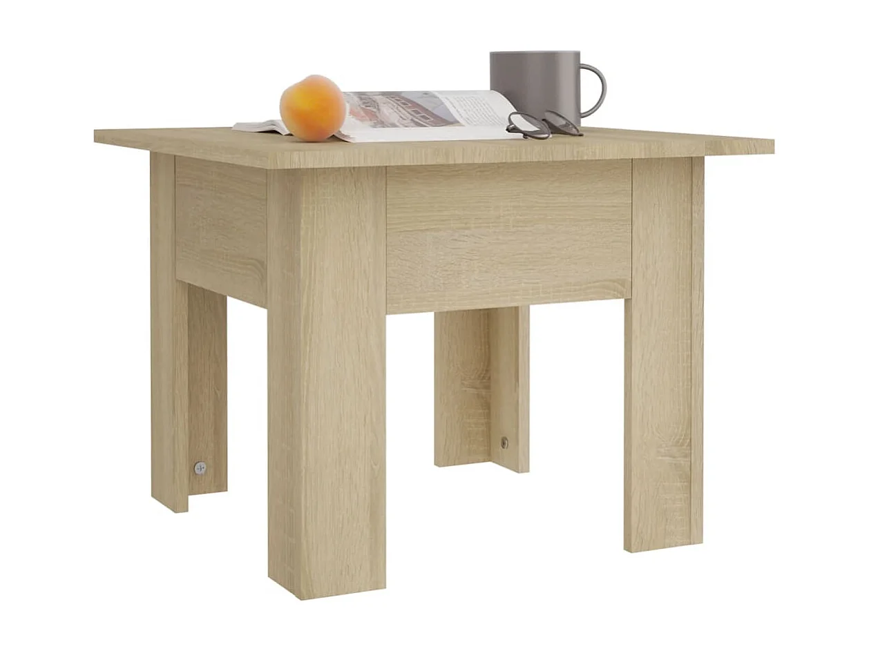 Mesa de centro | Mesa auxiliar de madera maciza de pino gris 80x50x35 cm SHL2257