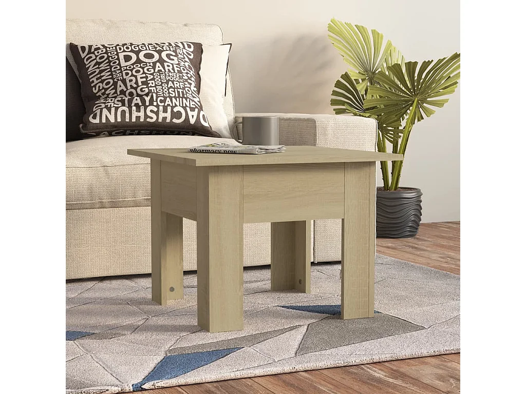 Mesa de centro | Mesa auxiliar de madera maciza de pino gris 80x50x35 cm SHL2257