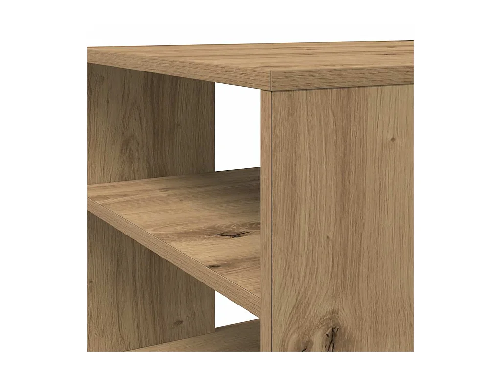 Table basse salon-Table d'appoint chêne artisanal 100x50x40 cm bois d'ingénierie SHL5329