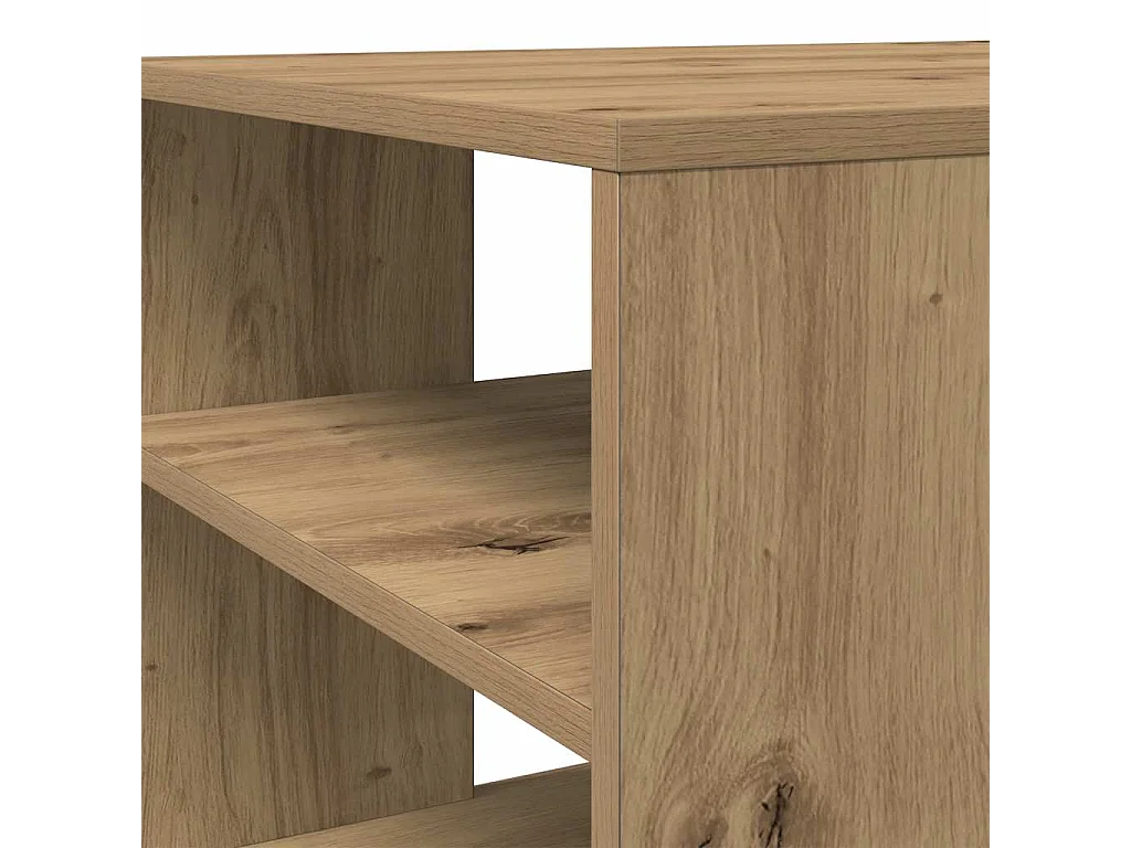 Table basse salon-Table d'appoint chêne artisanal 100x50x40 cm bois d'ingénierie SHL5329