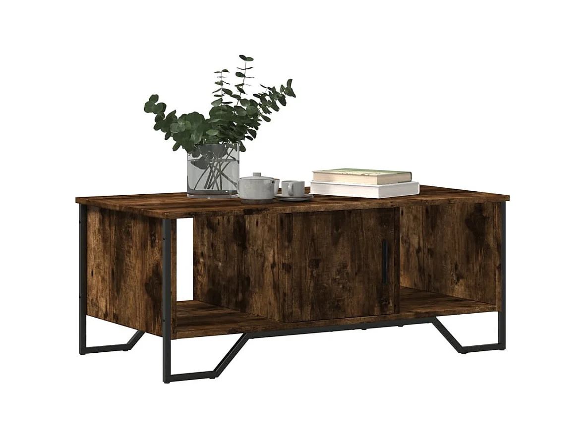 Mesa de centro-Mesa auxiliar madera maciza de pino 90x50x35 cm SHL4595