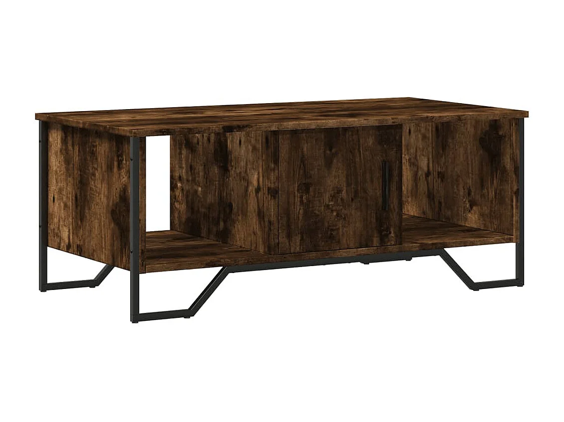 Couchtisch-Wohnzimmertisch-Beistelltische Räuchereiche 100x51x40 cm Holzwerkstoff SHL63910