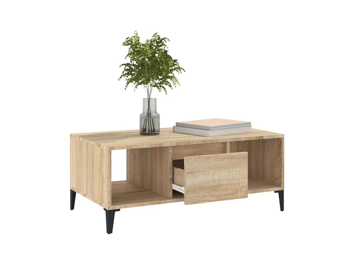 Mesa de centro | Mesa auxiliar madera contrachapada roble Sonoma 55x55x36,5 cm SHL241683