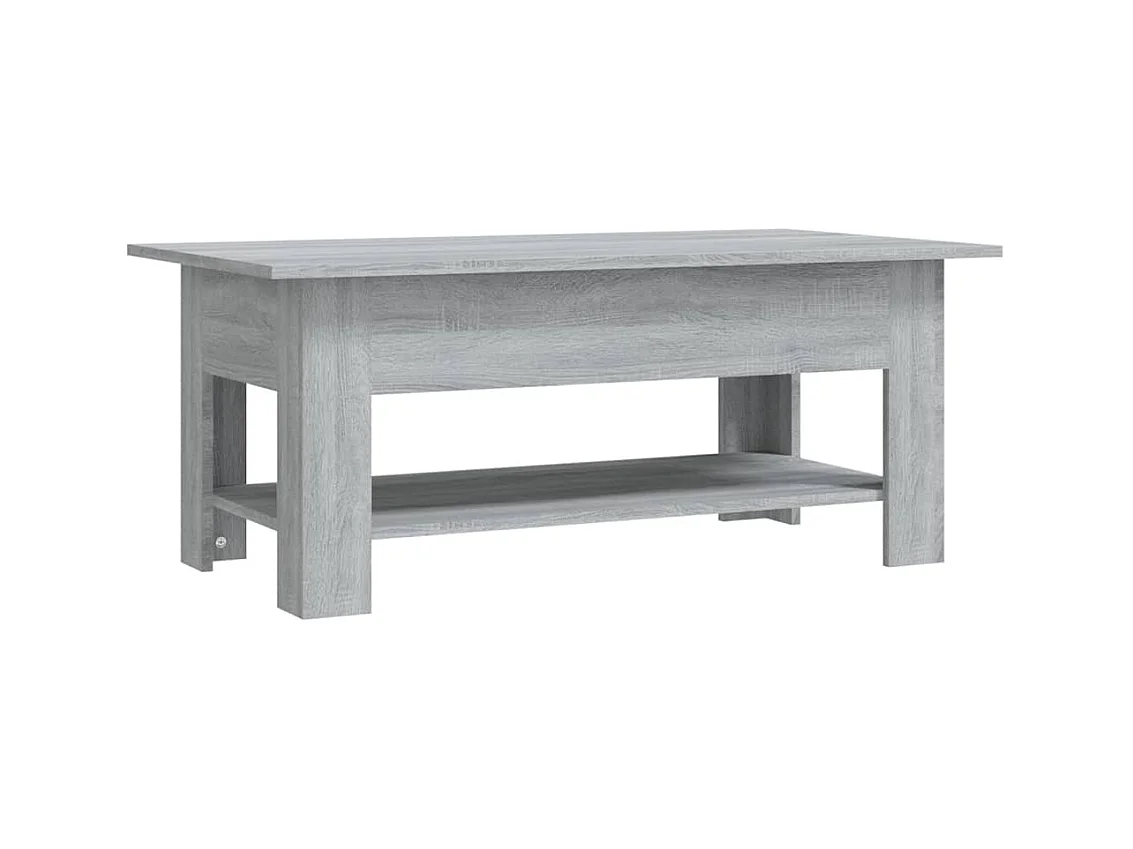 Mesa de centro | Mesa auxiliar madera contrachapada blanco 90x50x36,5 cm SHL2101