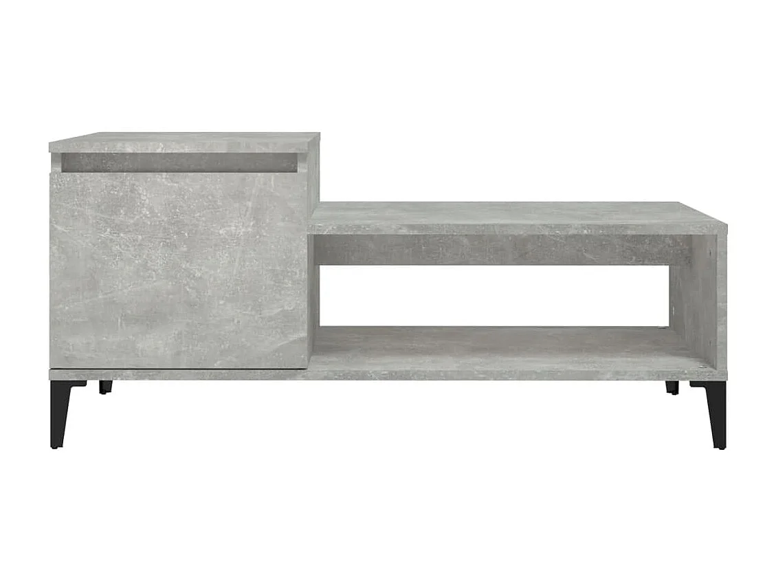 Couchtisch-Wohnzimmertisch-Beistelltische Betongrau 100x50x45 cm Holzwerkstoff SHL9878