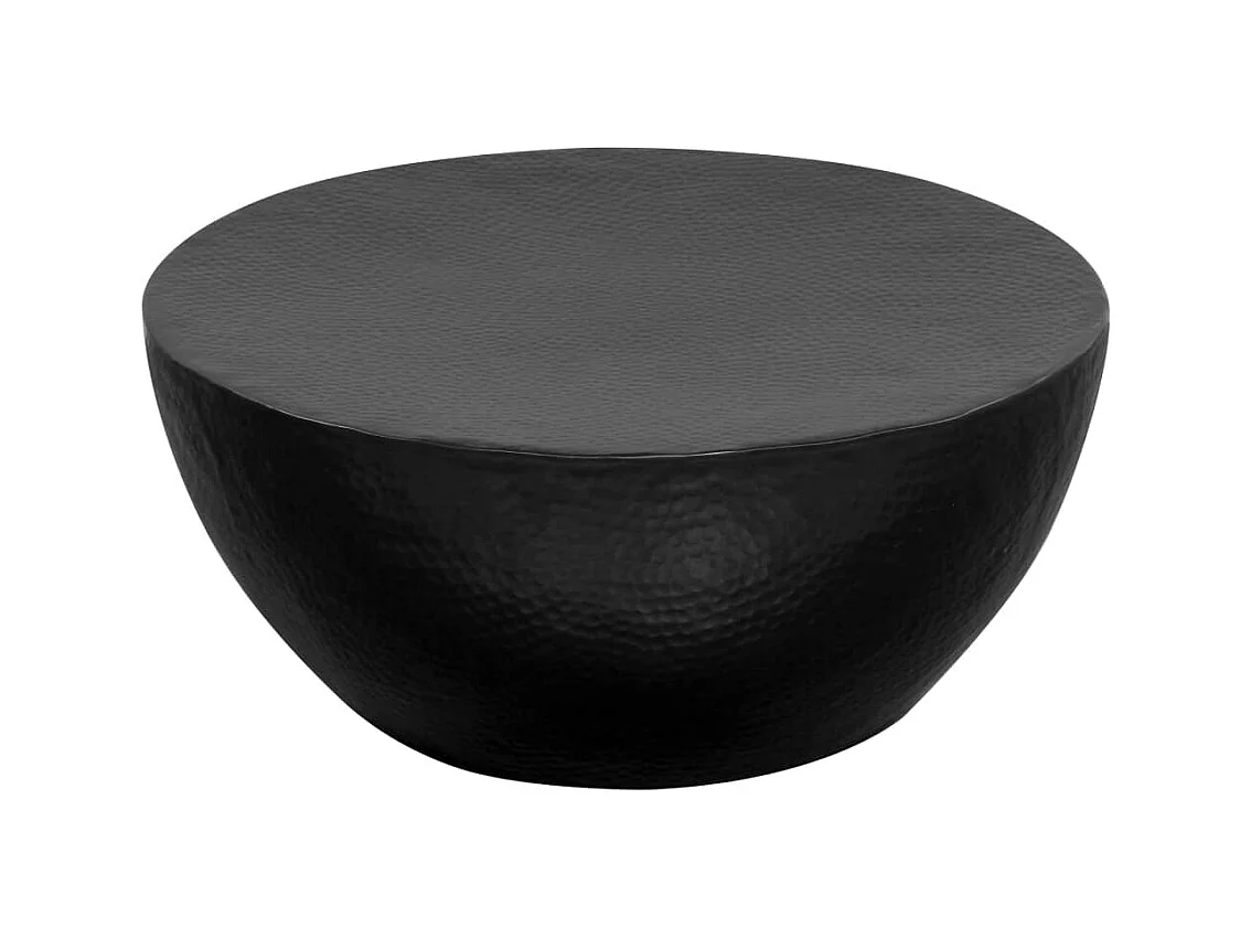 Table basse salon-Table d'appoint Aluminium martelé 70x30 cm Noir SHL12569