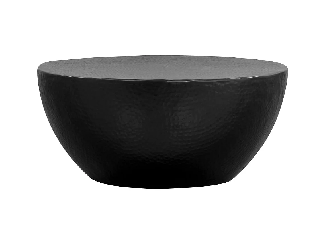 Table basse salon-Table d'appoint Aluminium martelé 70x30 cm Noir SHL12569
