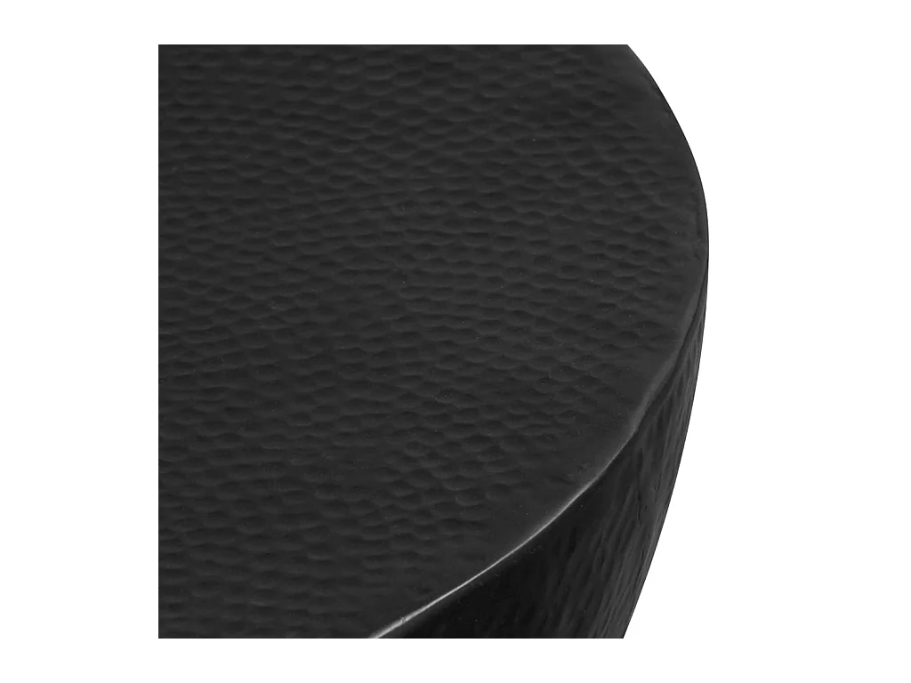 Table basse salon-Table d'appoint Aluminium martelé 70x30 cm Noir SHL12569