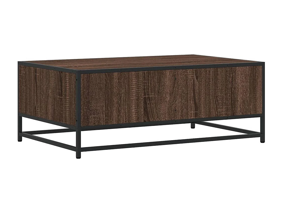 Mesa de centro | Mesa de apoio 90x57x35 cm deriv. madeira/metal carvalho castanho