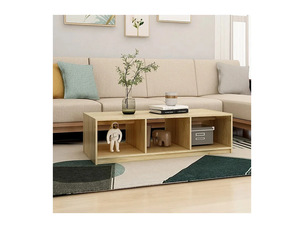 Mesa de centro | Mesa auxiliar de madera maciza de pino gris 50x50x45 cm SHL3550