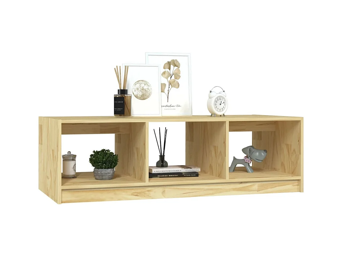 Mesa de centro | Mesa auxiliar de madera maciza de pino gris 50x50x45 cm SHL3550