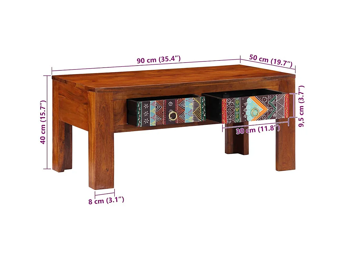 Mesas de centro apilables | Mesitas auxiliares  2 pzasmadera ingeniería metal negro SHL66527