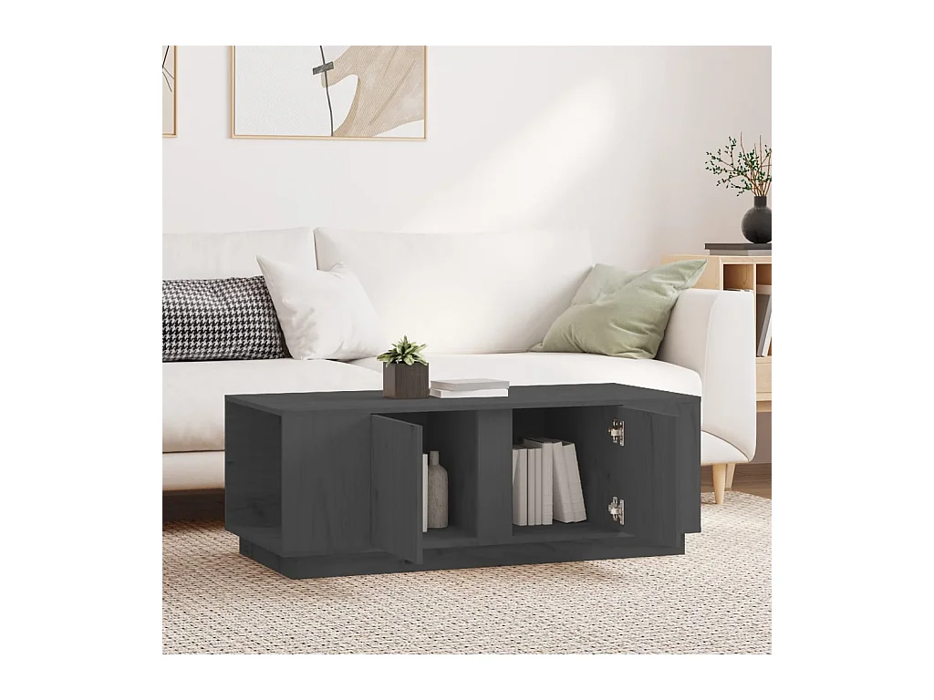 Mesa de centro | Mesa auxiliar madera contrachapada gris Sonoma 100x50x35 cm SHL3161