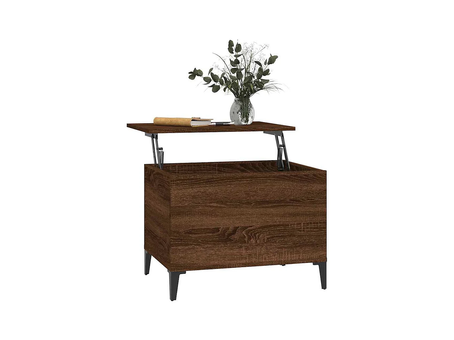 Mesa de centro | Mesa auxiliar madera contrachapada roble ahumado 90x50x36,5 cm SHL2953