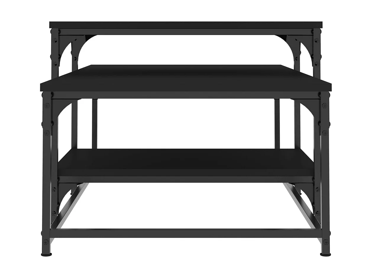 Table basse salon-Table d'appoint noir 102x60x45 cm bois d'ingénierie SHL60980