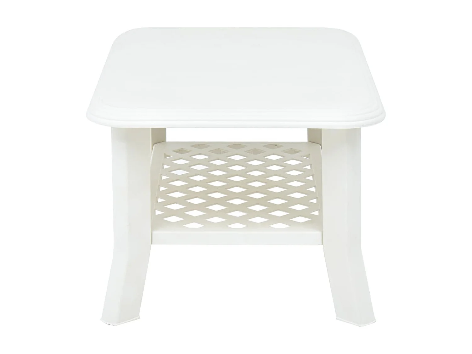 Couchtisch-Beistelltisch-Sofatisch Weiß 90x60x46 cm Kunststoff SHL37498