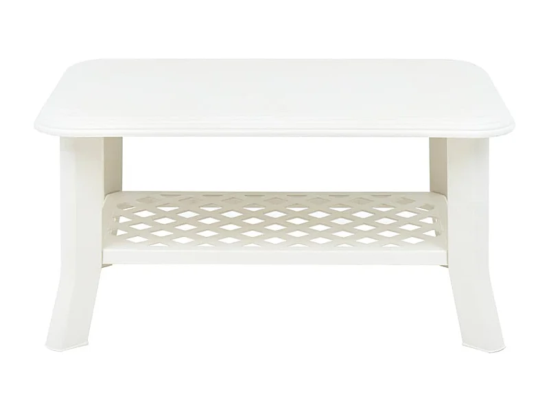 Table basse salon-Table d'appoint Blanc 90x60x46 cm Plastique SHL82944