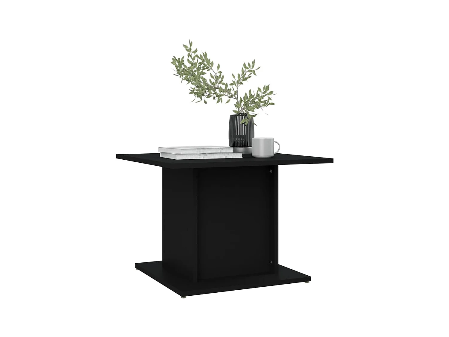 Mesa de centro | Mesa auxiliar de madera maciza de pino negro 118x63x45 cm SHL133682