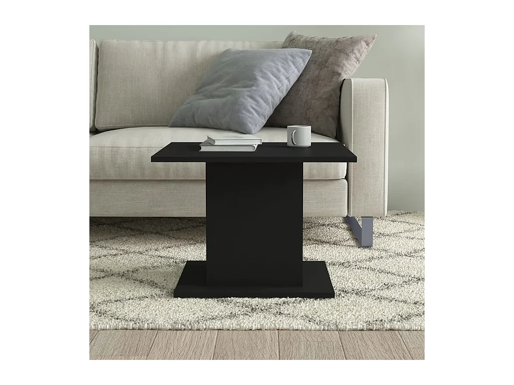 Mesa de centro | Mesa auxiliar de madera maciza de pino negro 118x63x45 cm SHL133682