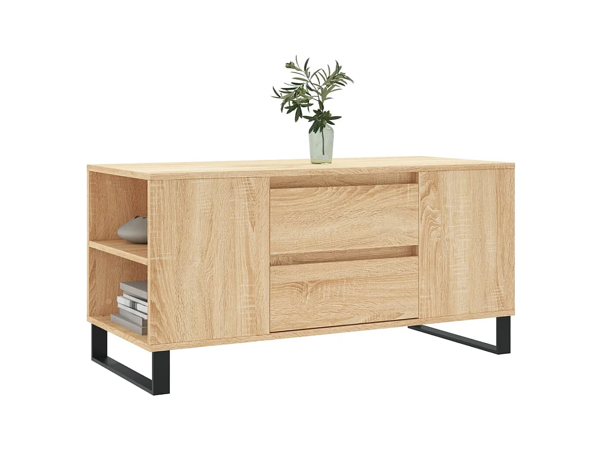 Mesa de centro | Mesa auxiliar superficie vidrio transparente acero 50x50x45 cm SHL3970