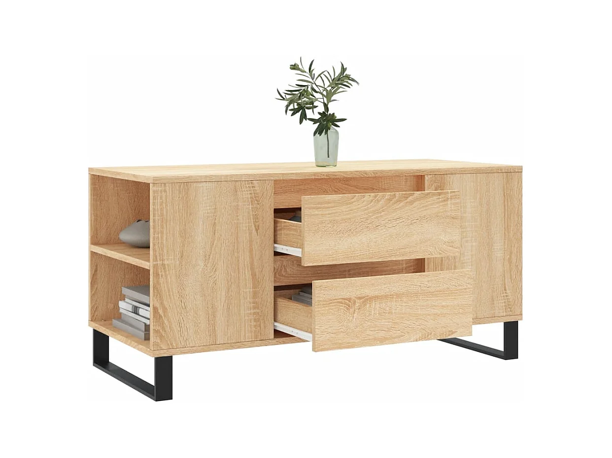 Mesa de centro | Mesa auxiliar superficie vidrio transparente acero 50x50x45 cm SHL3970