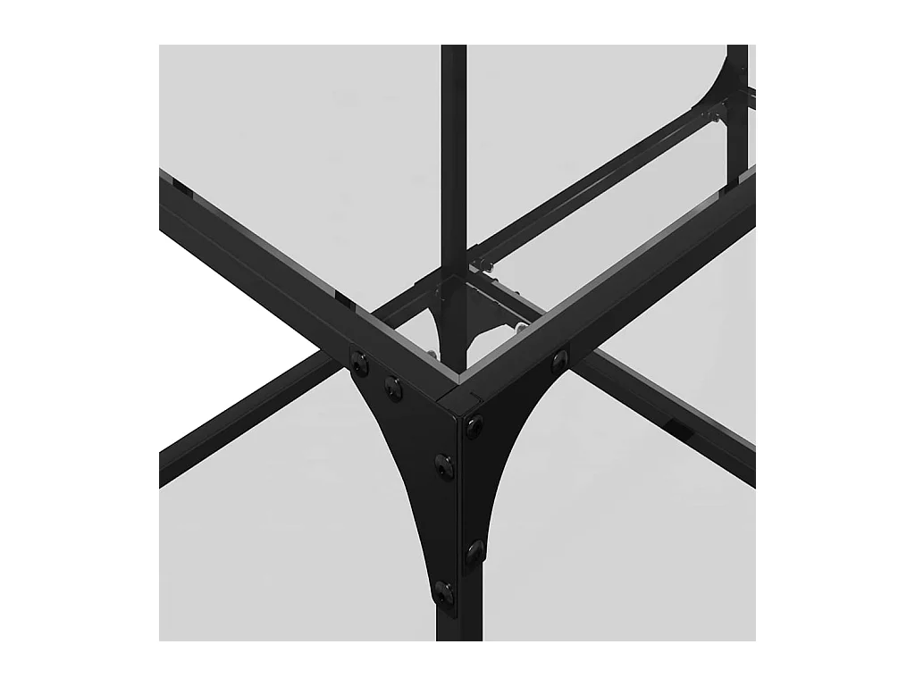 Table basse salon-Table d'appoint-dessus en verre transparent 78,5x40x40cm acier SHL4855