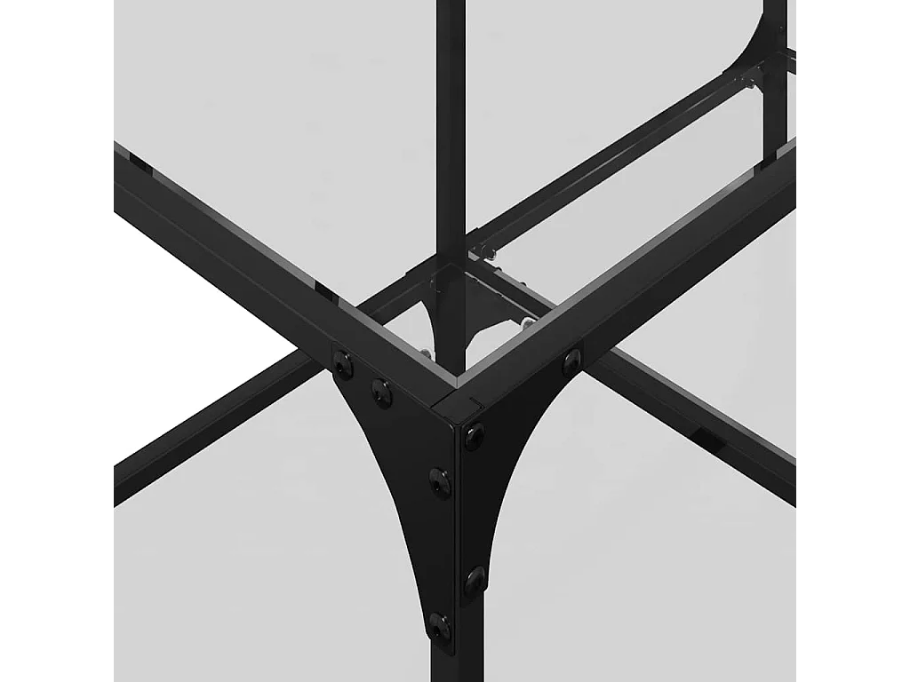 Couchtisch-Beistelltische-Sofatisch mit Glasplatte Transparent 78,5x40x40 cm Stahl SHL50086