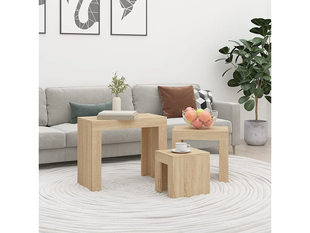 Mesa de centro | Mesa auxiliar de madera maciza de mango 80x50x40 cm SHL1922