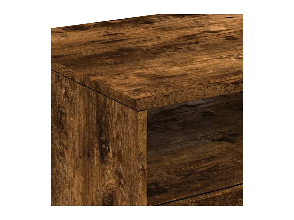 Mesa de centro-Mesa auxiliar de madera maciza de mango rugosa y acero 110 cm SHL408910