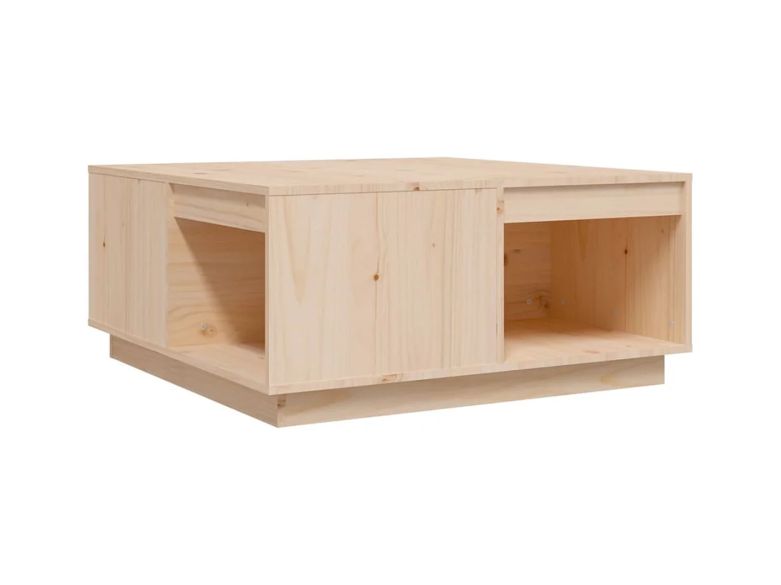 Mesa de centro | Mesa de apoio | Mesa de café 80x81x36.5 cm madeira de pinho maciça