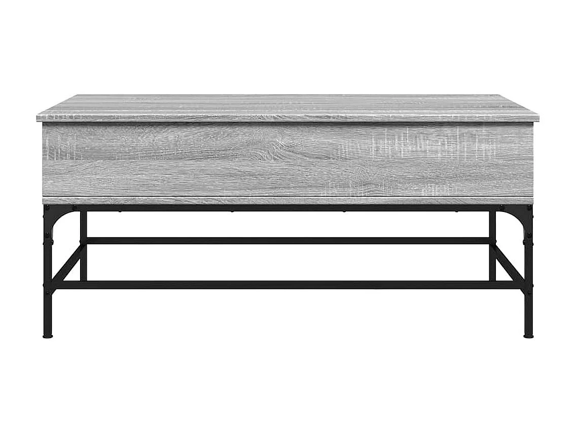 Couchtisch-Wohnzimmertisch-Beistelltische Grau Sonoma 100x50x45 cm Holzwerkstoff und Metall SHL32054