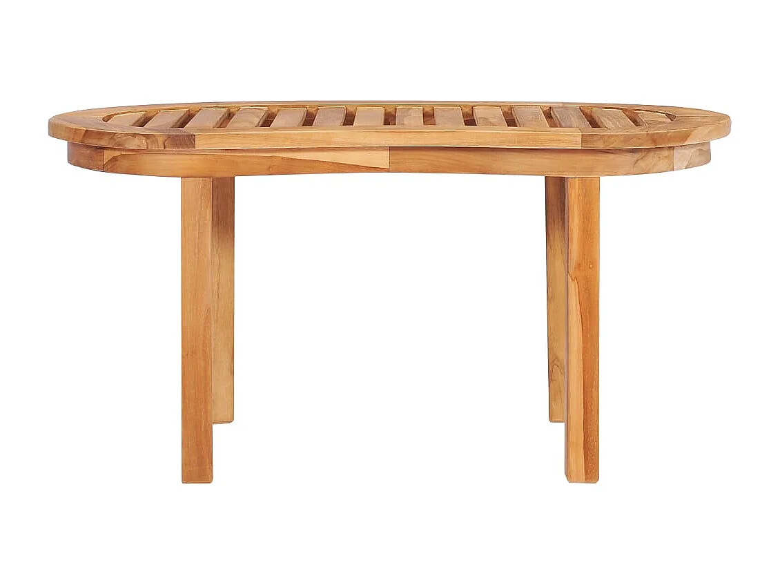 Mesa de centro-Mesa auxiliar de madera maciza de teca 90x50x45 cm SHL2169