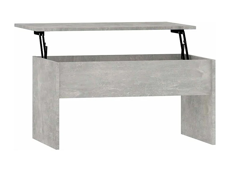 Table basse salon-Table d'appoint gris béton 80x50,5x41,5 cm bois d'ingénierie SHL90239