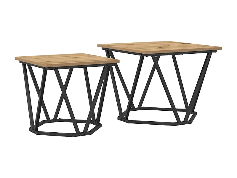 Tables basses salon-Tables d'appoint 2 pcs en bois d'ingénierie chêne artisan SHL85677