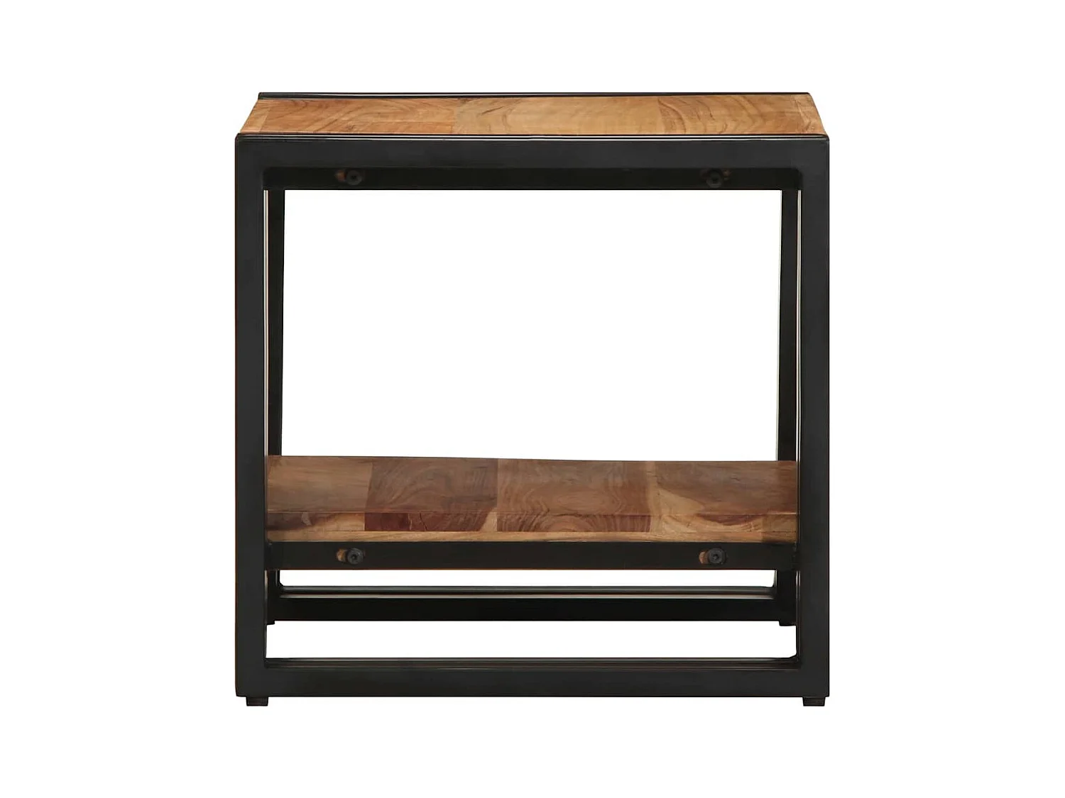 Mesa de centro | Mesa auxiliar | Mesita de centro MDF y hierro marrón claro y negro 90x45x45 cm SHL4582