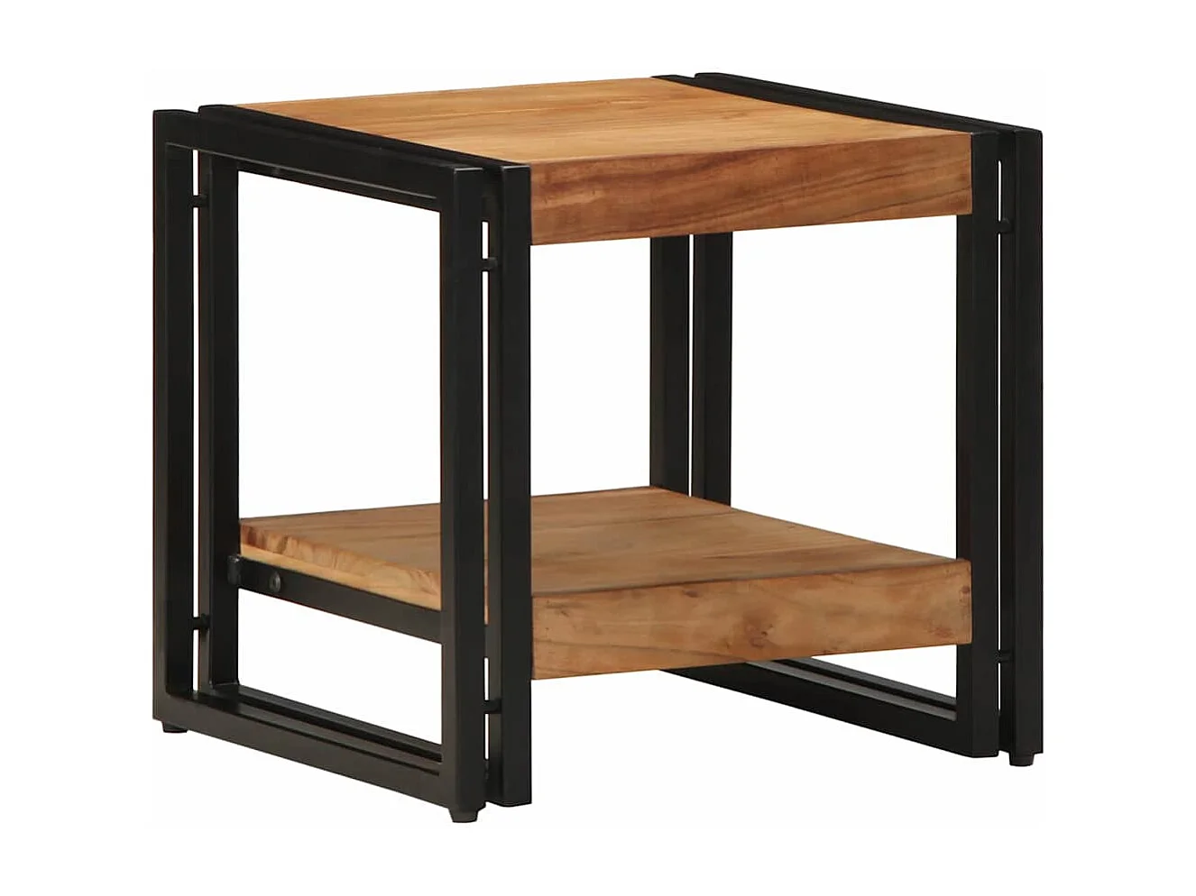 Couchtisch-Wohnzimmertisch-Beistelltische Braun 40x40x38 cm Massivholz Akazie SHL16533