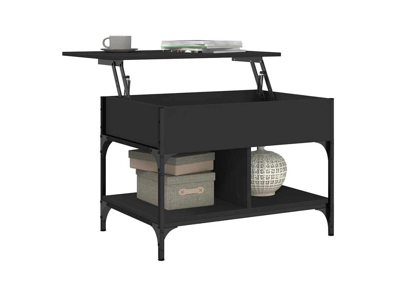 Mesa de centro-Mesa auxiliar de madera maciza reciclada 80x80x40 cm SHL27589