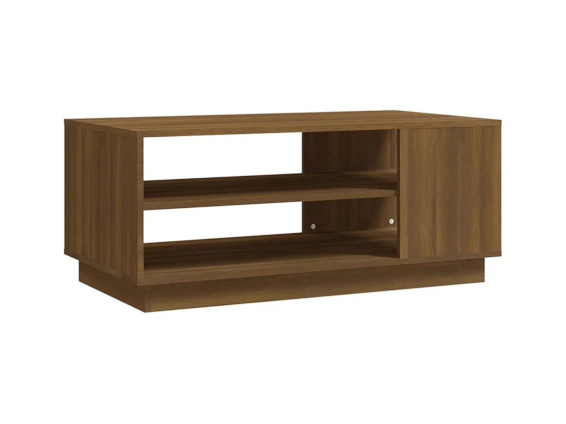 Table basse salon-Table d'appoint chêne marron 102x55x43 cm bois d'ingénierie SHL27524