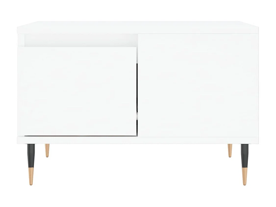 Mesa de centro | Mesa auxiliar madera ingeniería metal roble humo 90x57x35 cm SHL2695